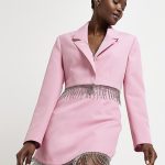 pink-sequin-fringe-mini-skirt